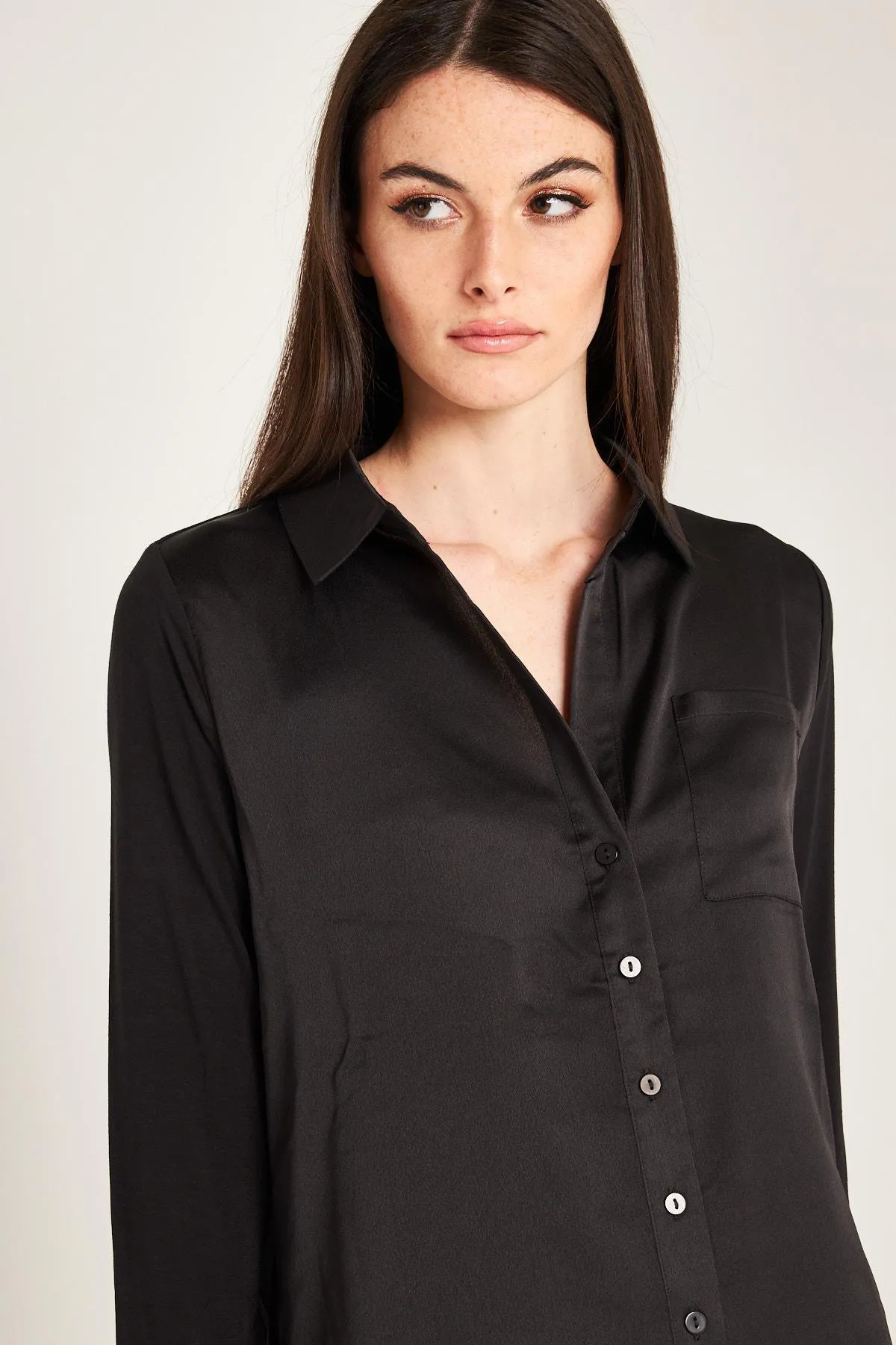 CAMICIA IN RASO NERO