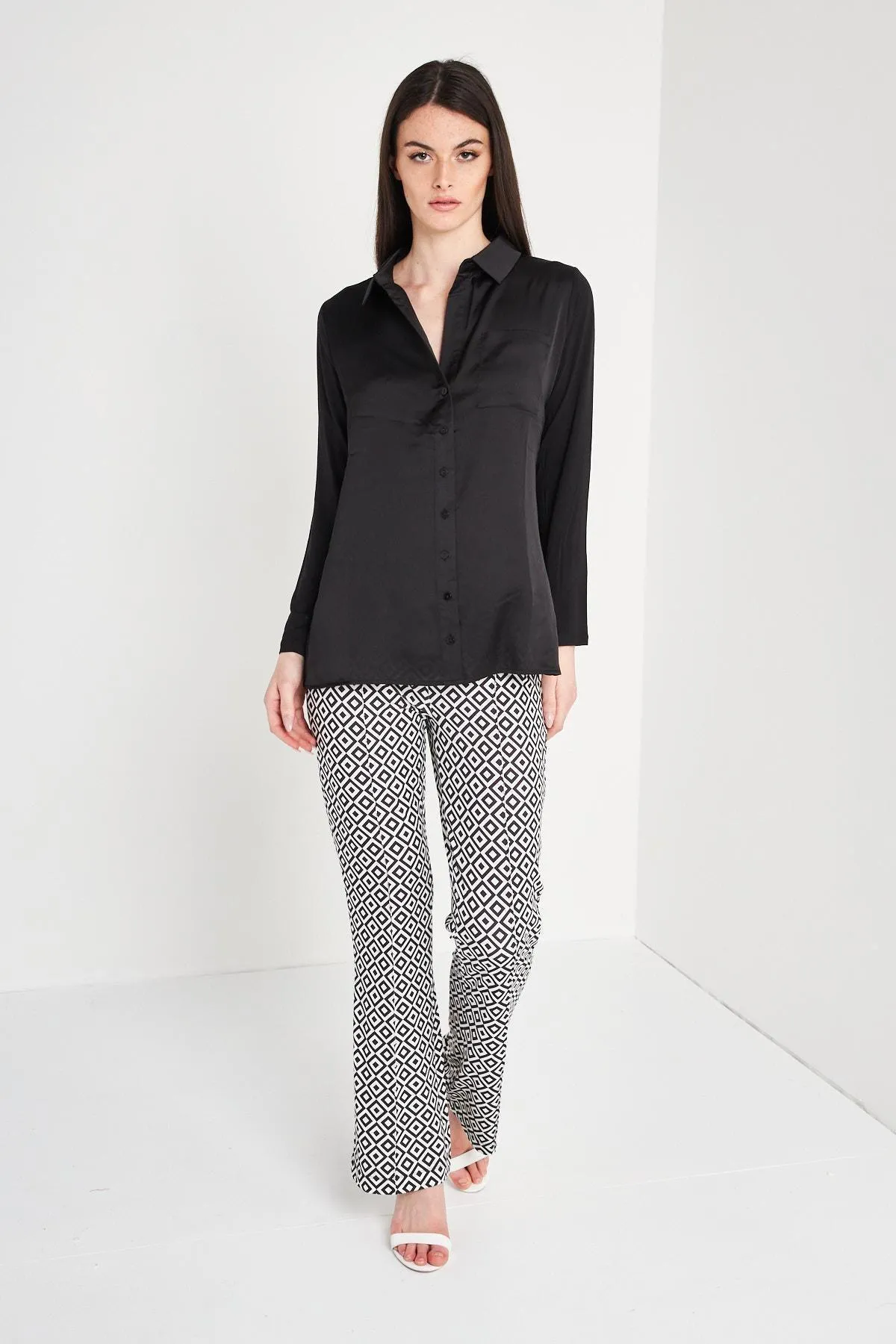 CAMICIA IN RASO NERO
