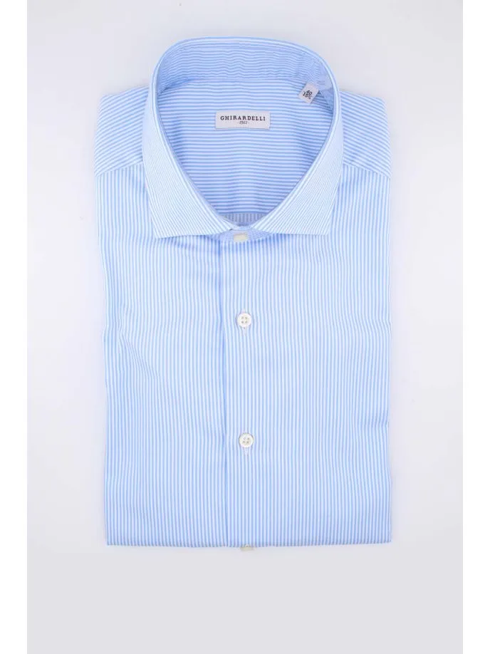 Camicia manica lunga in cotone righe