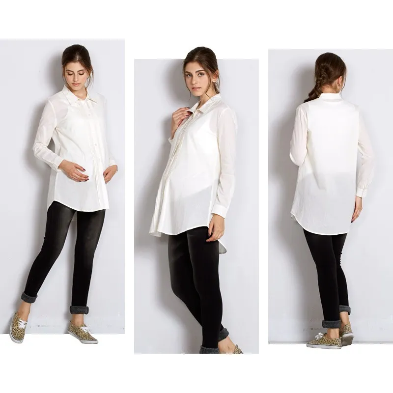Camicia premaman allattamento 2 pz in cotone bio