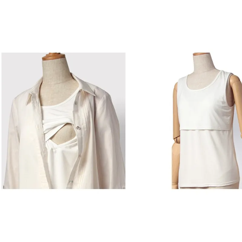 Camicia premaman allattamento 2 pz in cotone bio