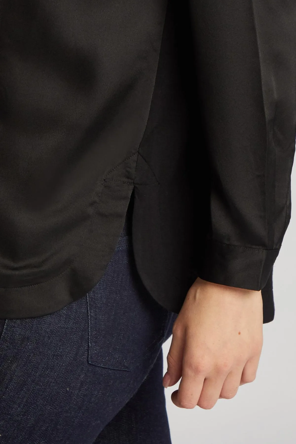 Camicia raso NERO