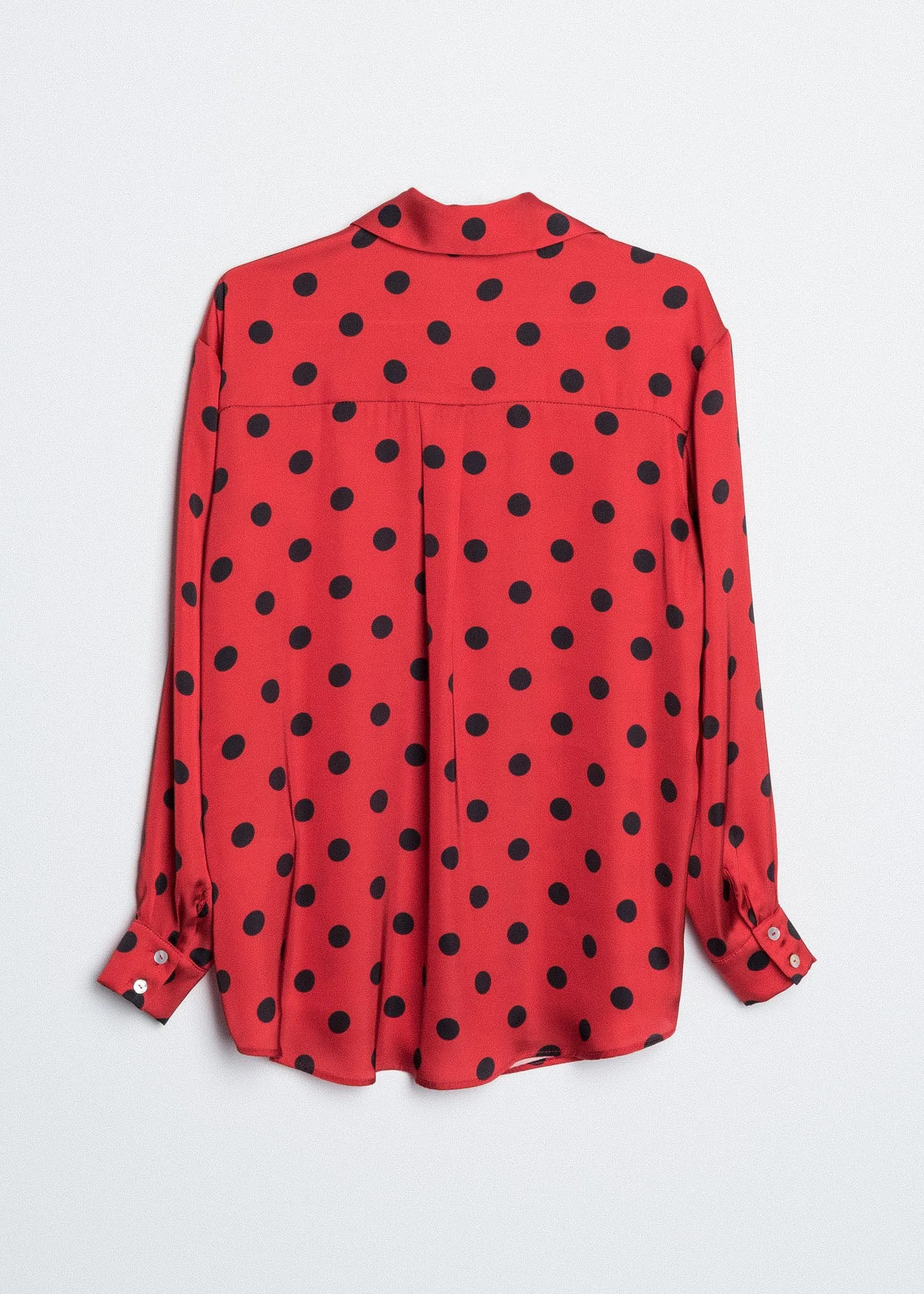 Camicia stampata in raso