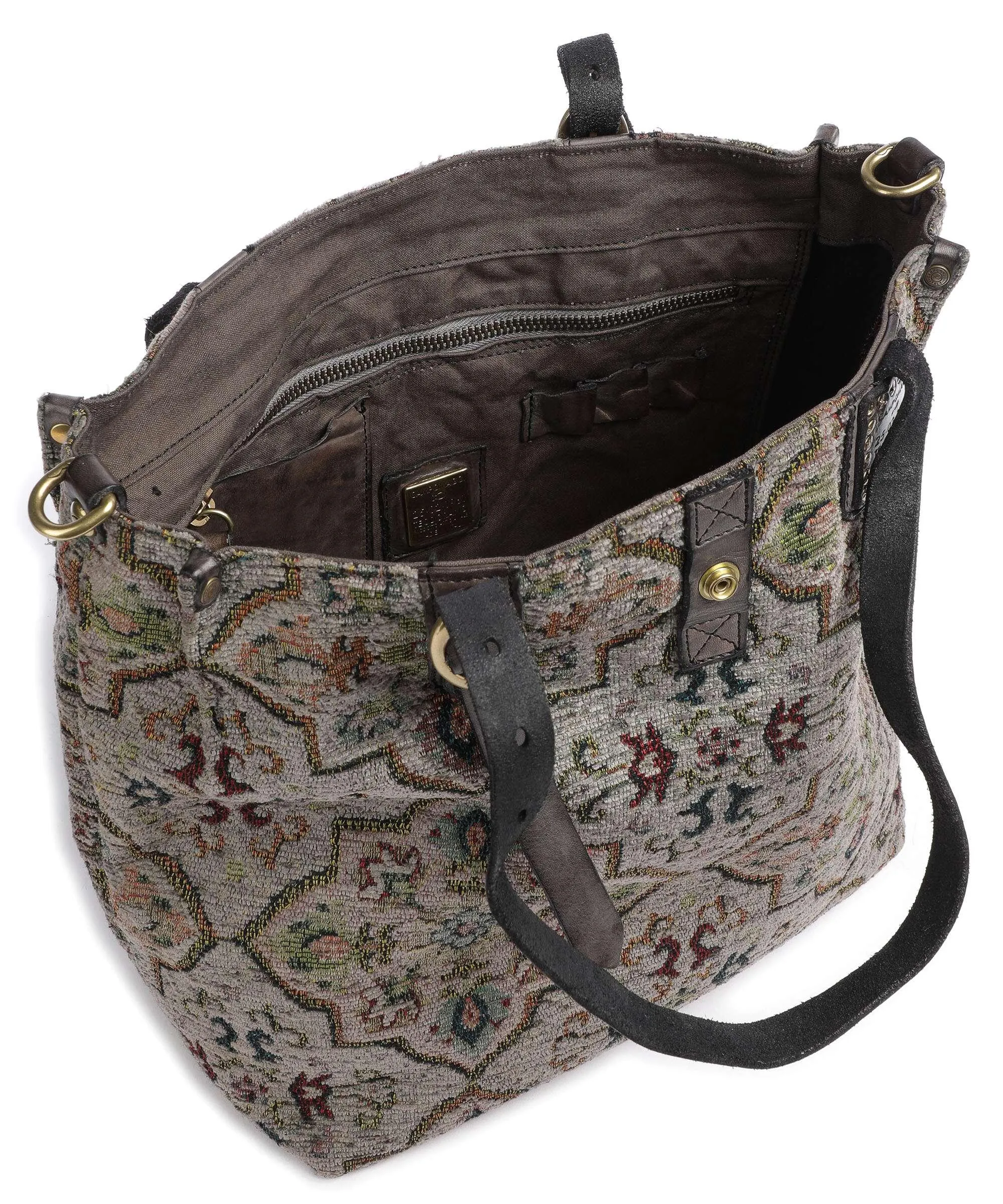  Campomaggi Borsa shopper poliestere grigio  