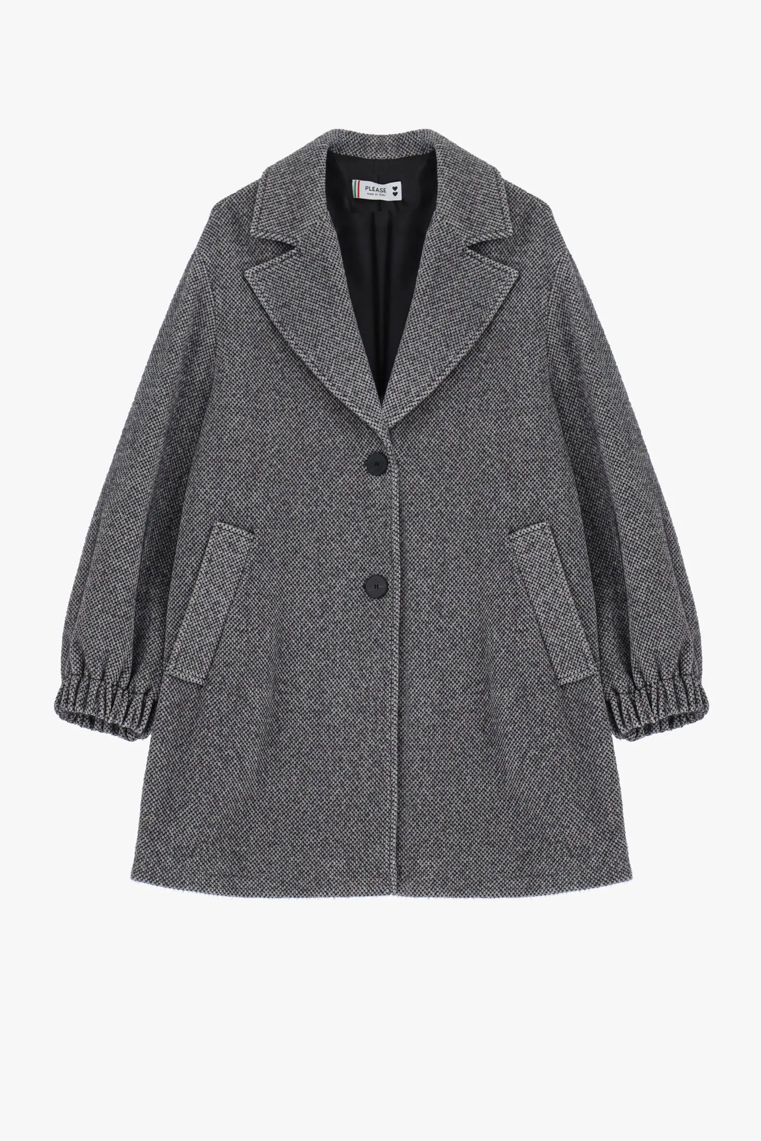  Cappotto con polsini arricciati 