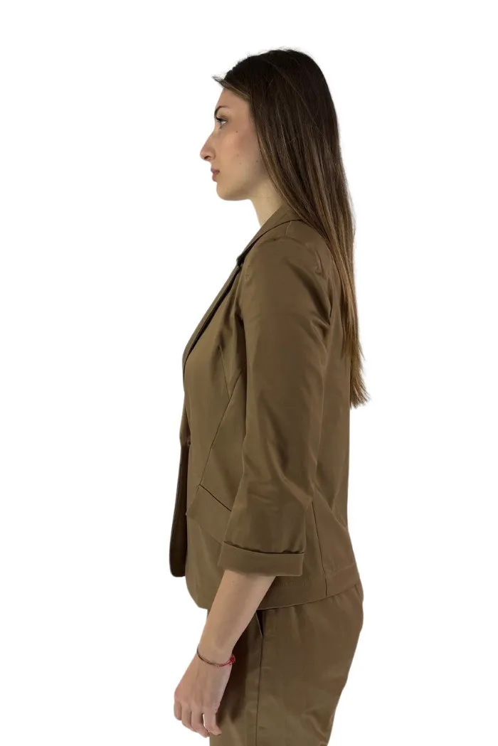 Celye giacca monopetto in cotone stretch maniche a 3/4 ss24c0380