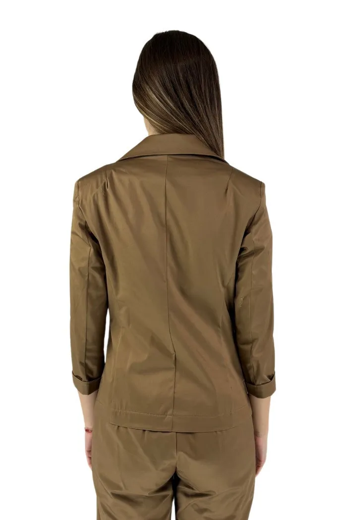 Celye giacca monopetto in cotone stretch maniche a 3/4 ss24c0380