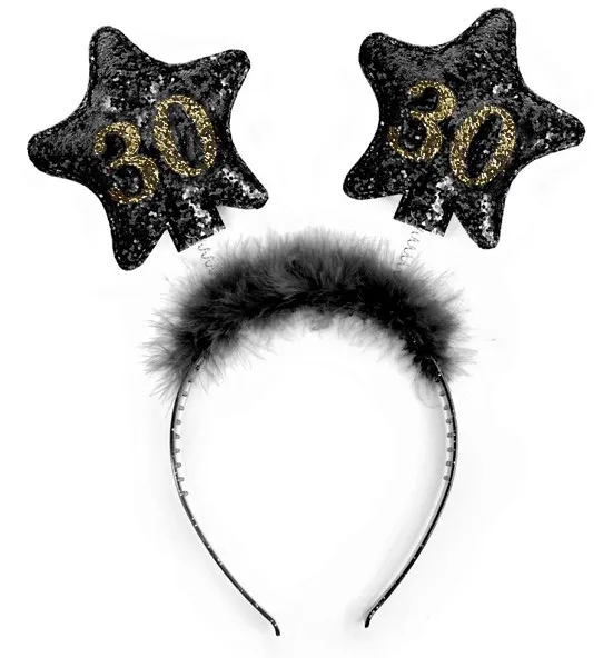 Cerchietto 30 anni con stelle 13 cm
