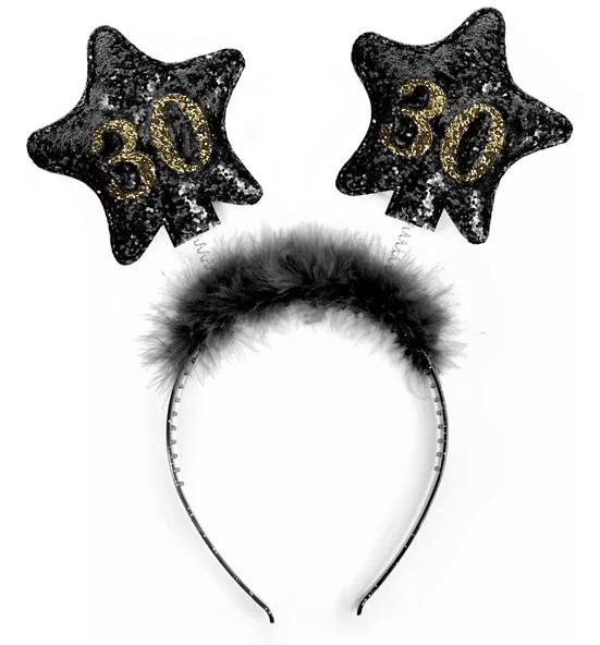 Cerchietto 30 anni con stelle 13 cm