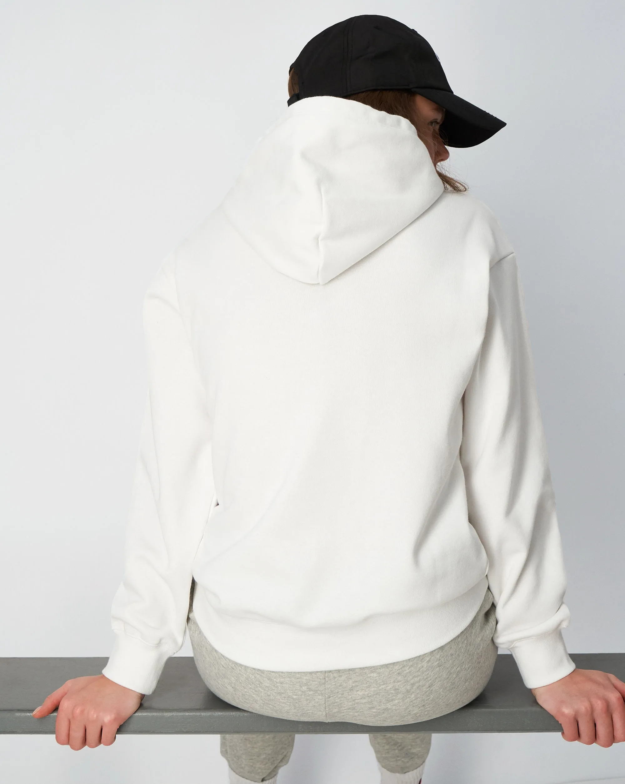 Champion Felpa Con Cappuccio e Logo Tono Su Tono Grigio Donna