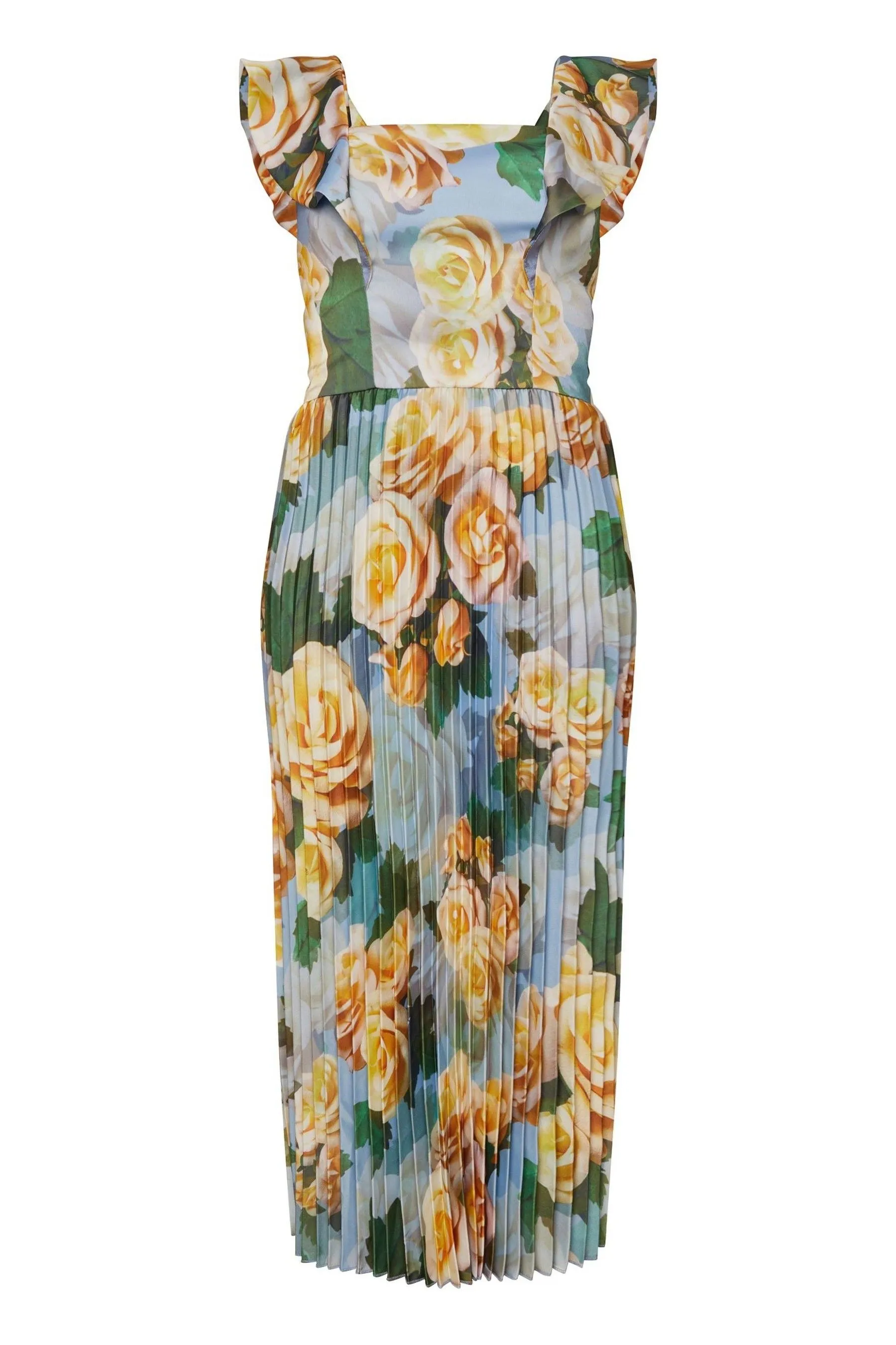Chi Chi London - Abito midi a fiori con ruches