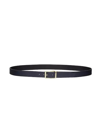 Cintura nera in pelle saffiano reversibile in pelle martellata con doppia fibbia applicabile