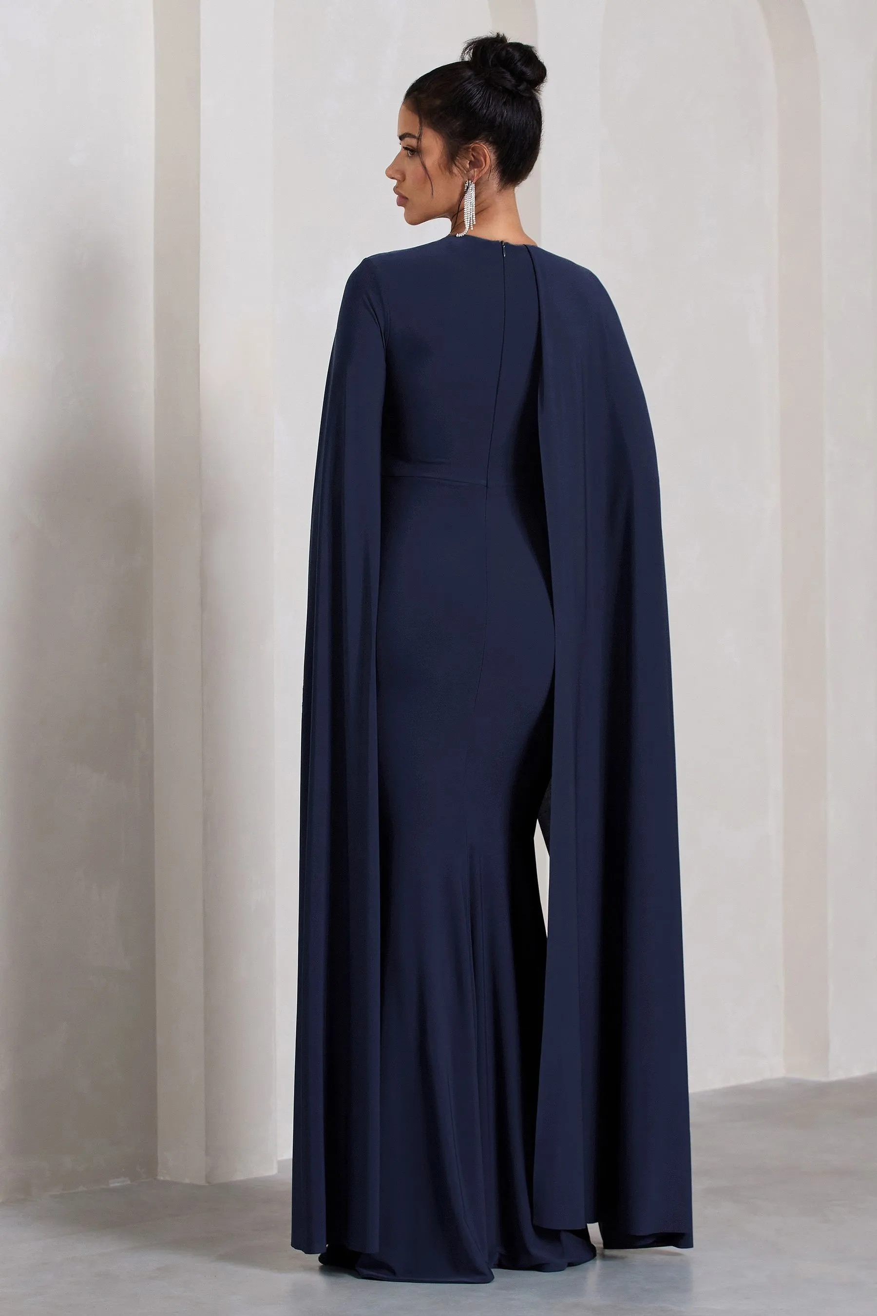 Club L London - Magdelena - Abito maxi con mantella asimmetrica