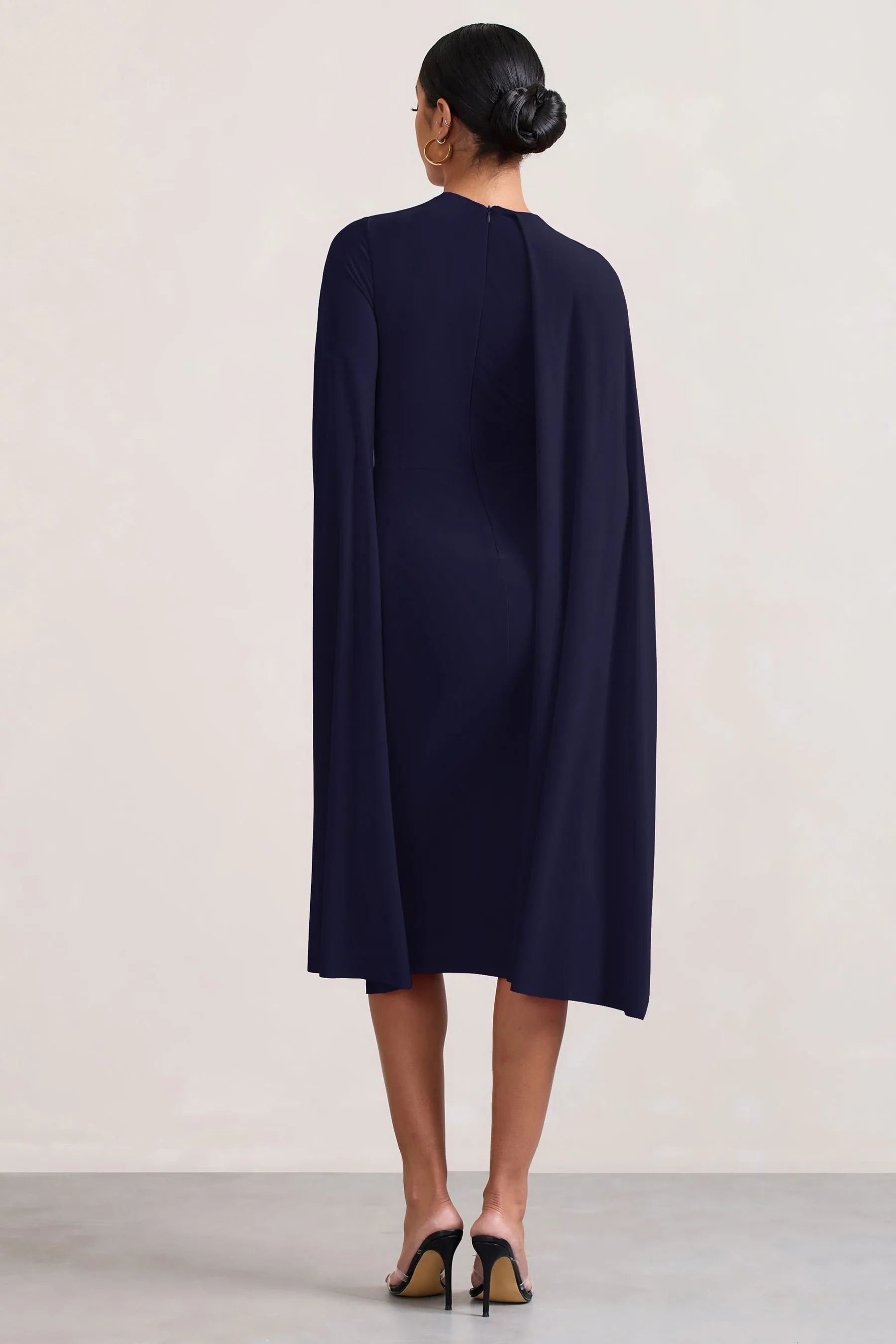 Club L London - Marysol - Abito midi con mantella asimmetrica