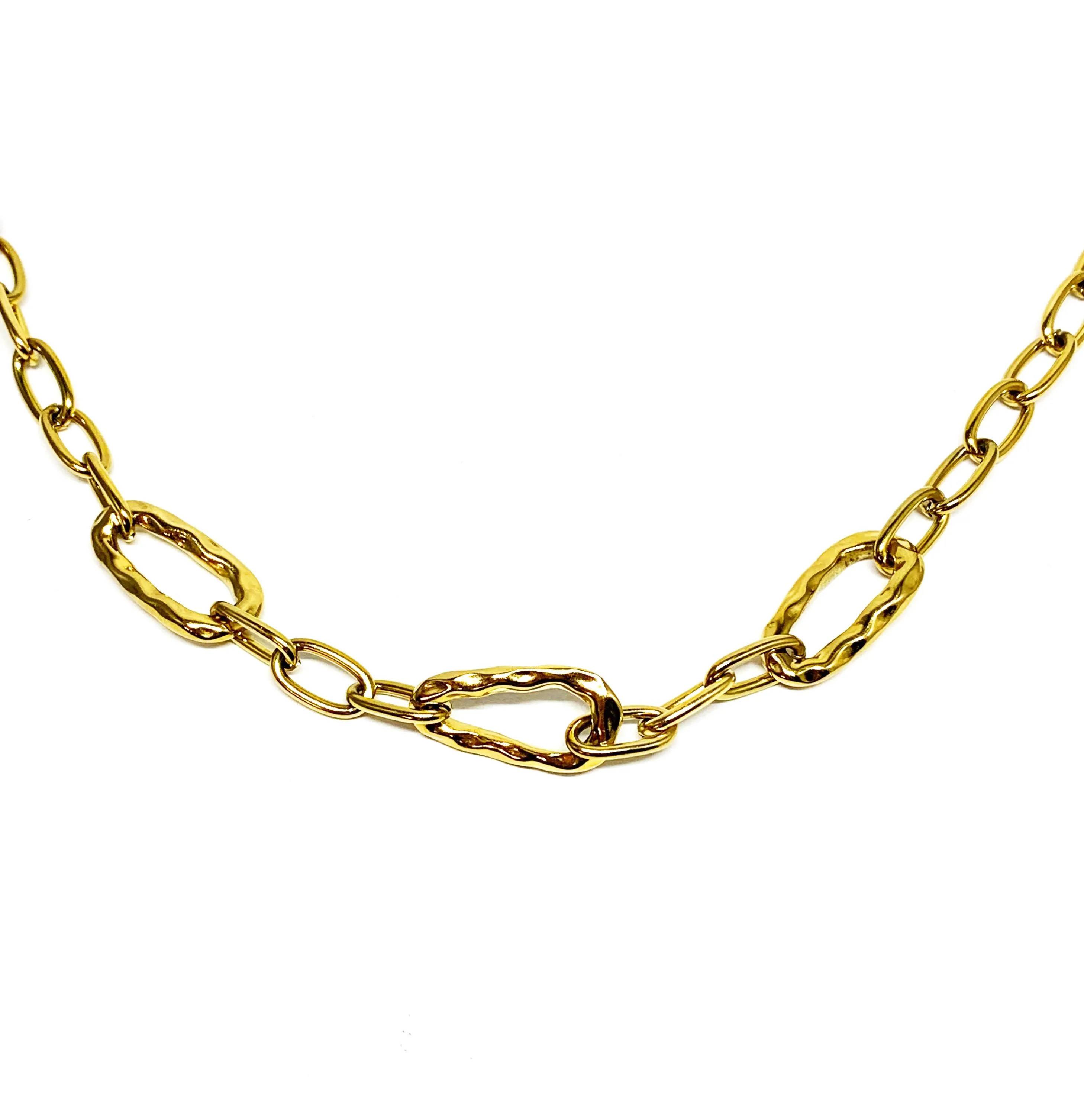 COLLANA CATENA LAVORATA ORO O ARGENTO