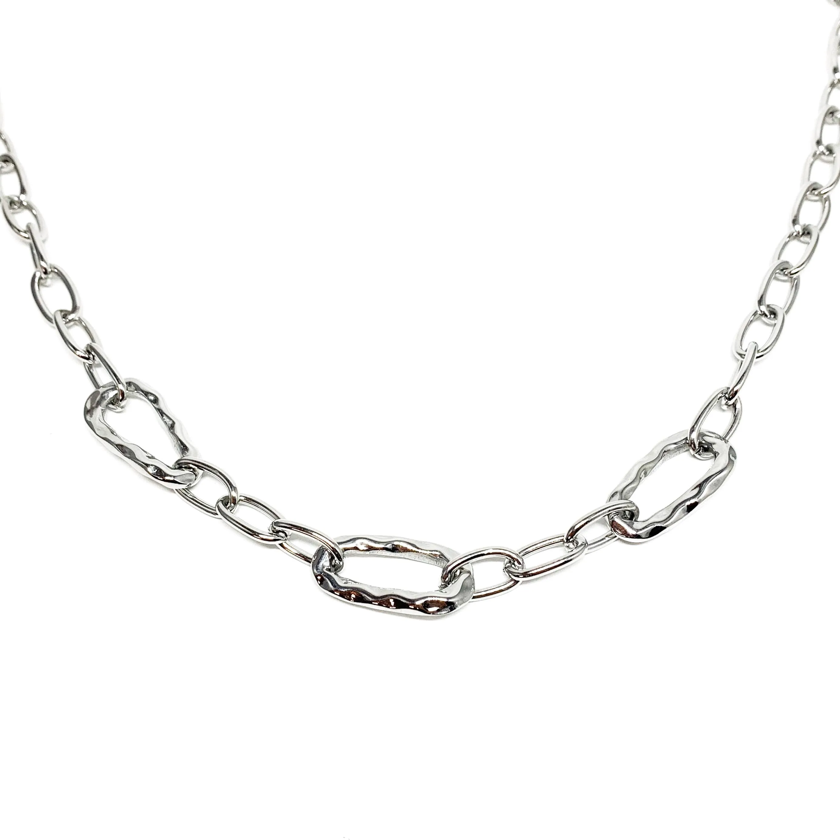 COLLANA CATENA LAVORATA ORO O ARGENTO