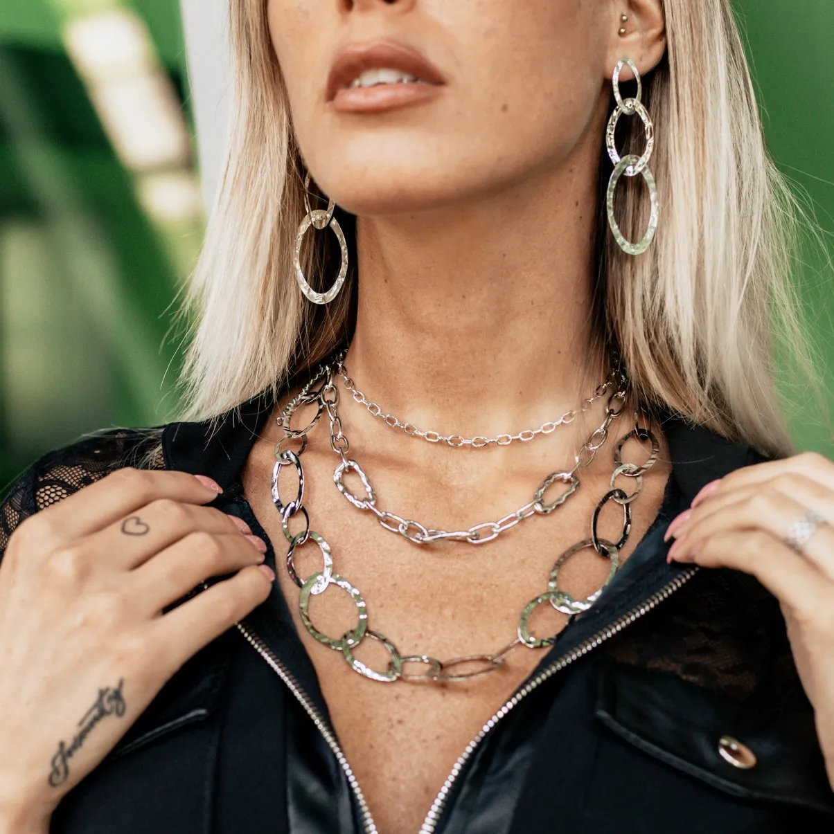 COLLANA CATENA LAVORATA ORO O ARGENTO