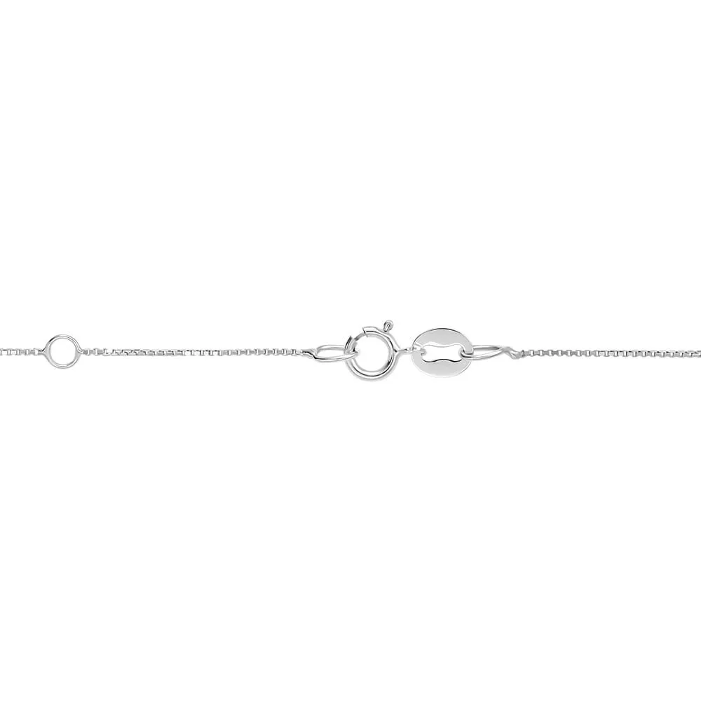 Collana Christelle Oro Bianco 375/1000 Cristallo Bianco 40 + 2 cm 1412253