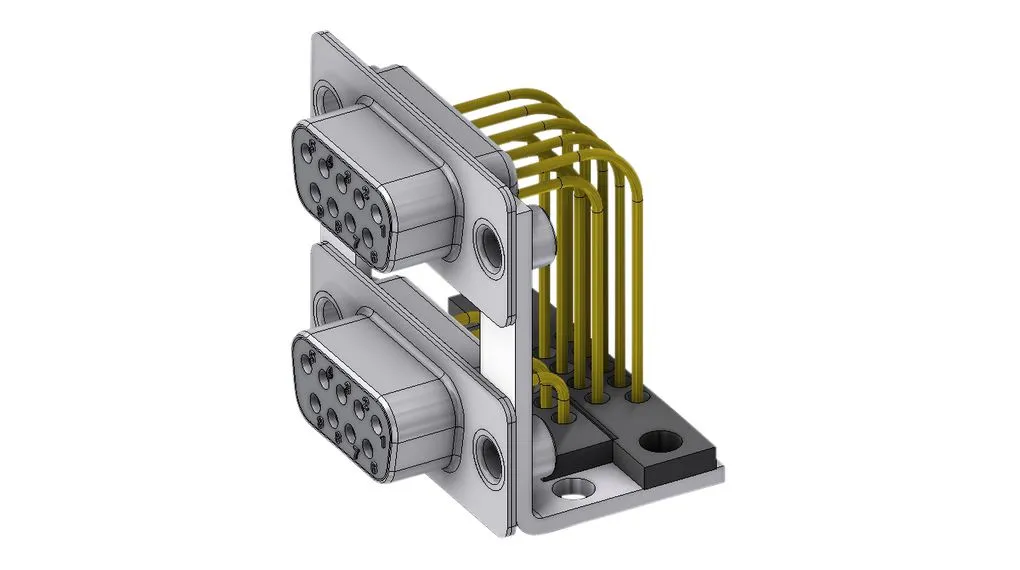 Connettore D-Sub Deltron, Connettore femmina, 9 vie