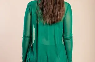 Costume da bagno 3 pezzi con mantella, verde