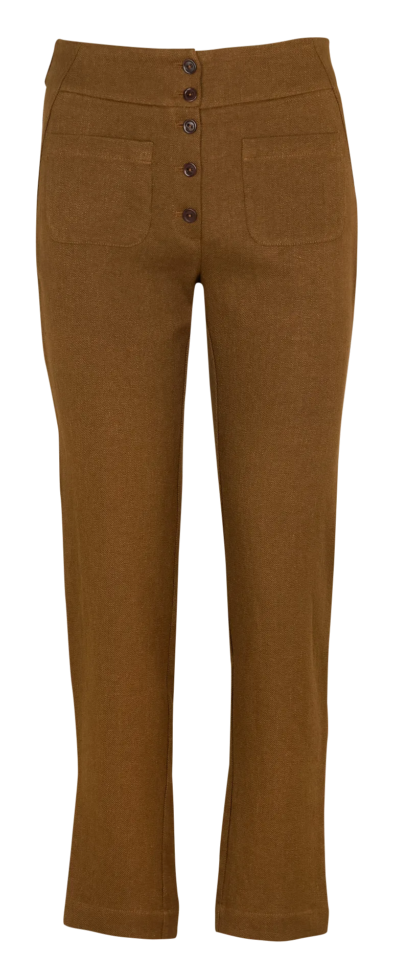  COTELAC   Pantaloni dritti in misto lino | Marrone
