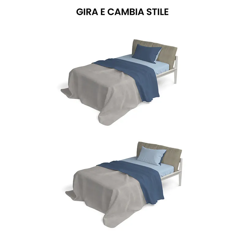 DATEX Completo letto linea Natural Color, avio/azzurro