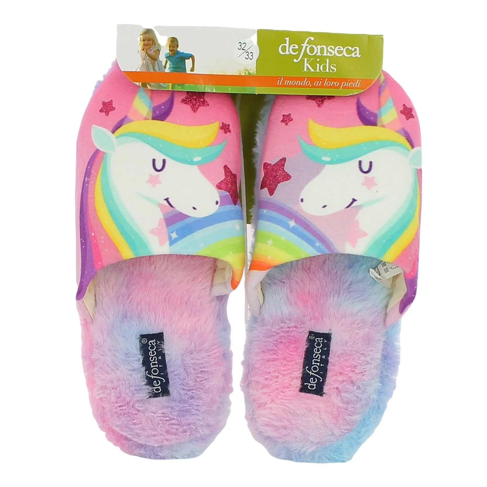 De Fonseca  Ciabatta rosa con unicorno 