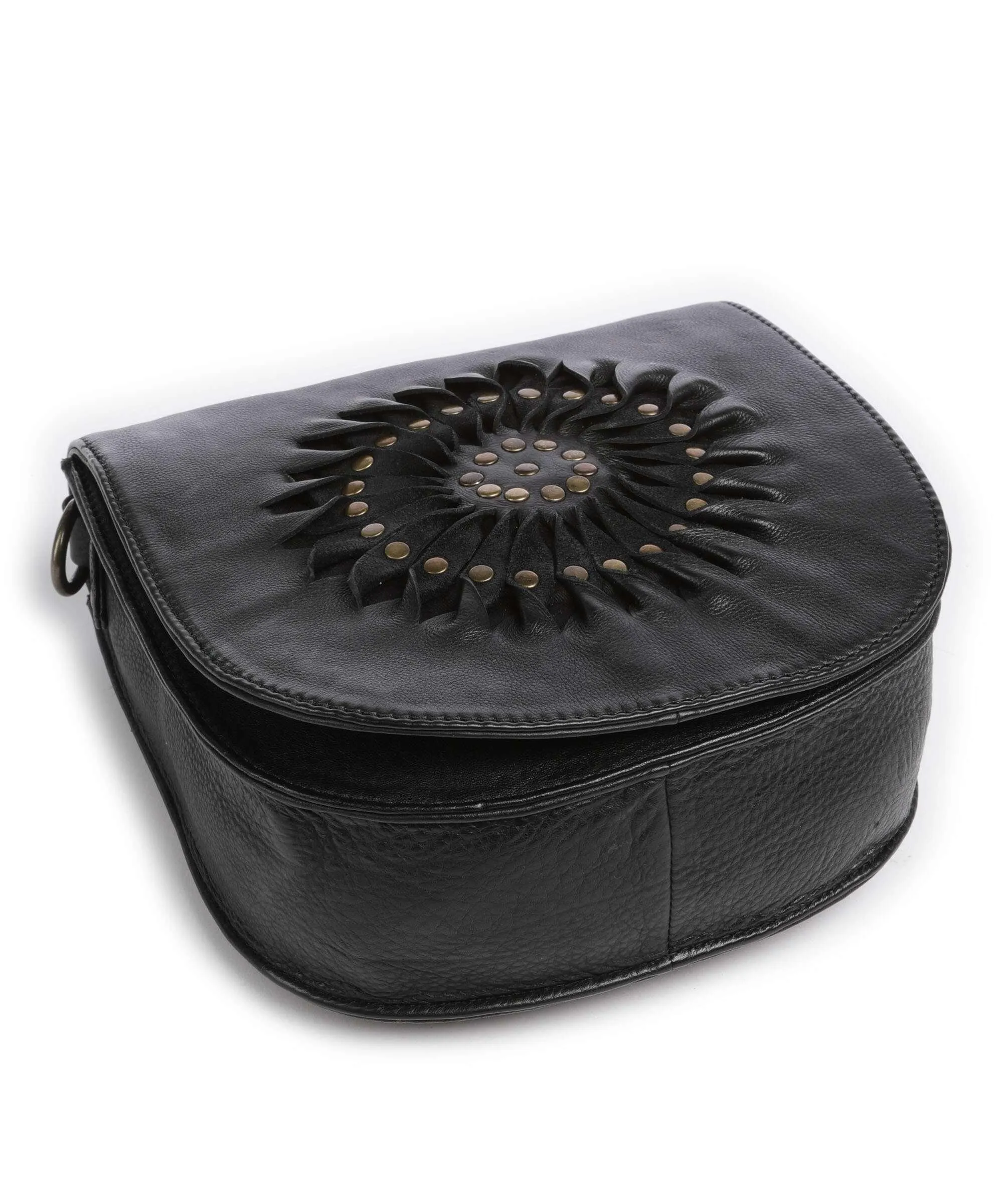  Depeche Handcraft Hero Borsa a tracolla pelle di vitello nero  