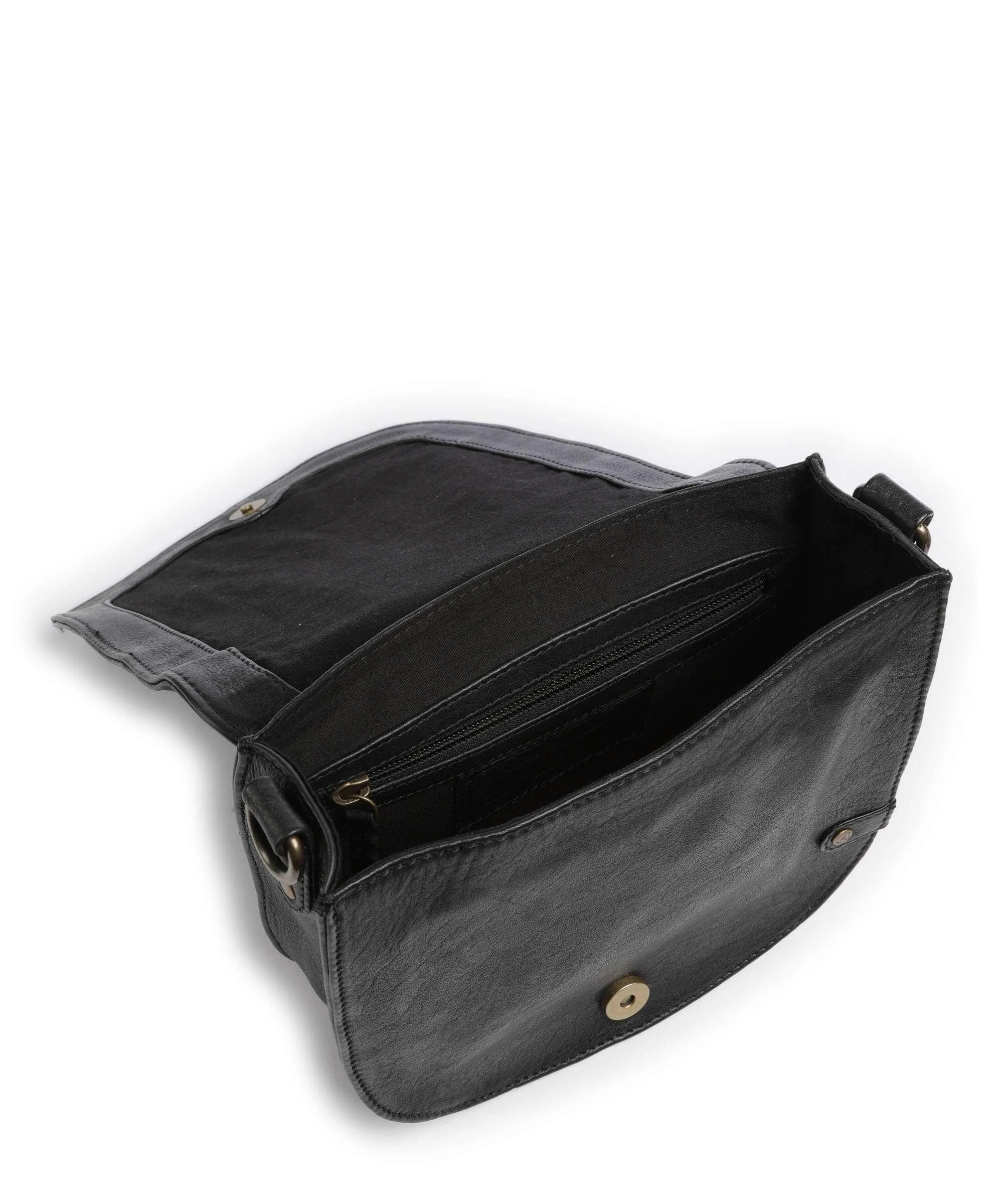  Depeche Handcraft Hero Borsa a tracolla pelle di vitello nero  