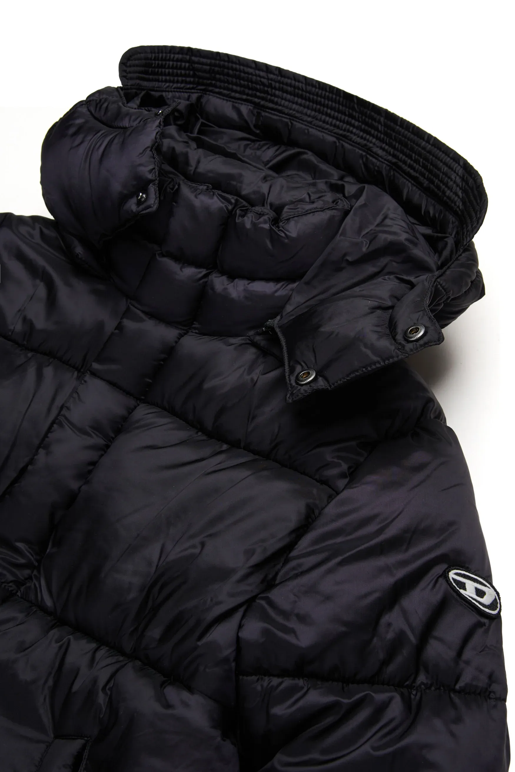 Diesel piumino nero con cappuccio