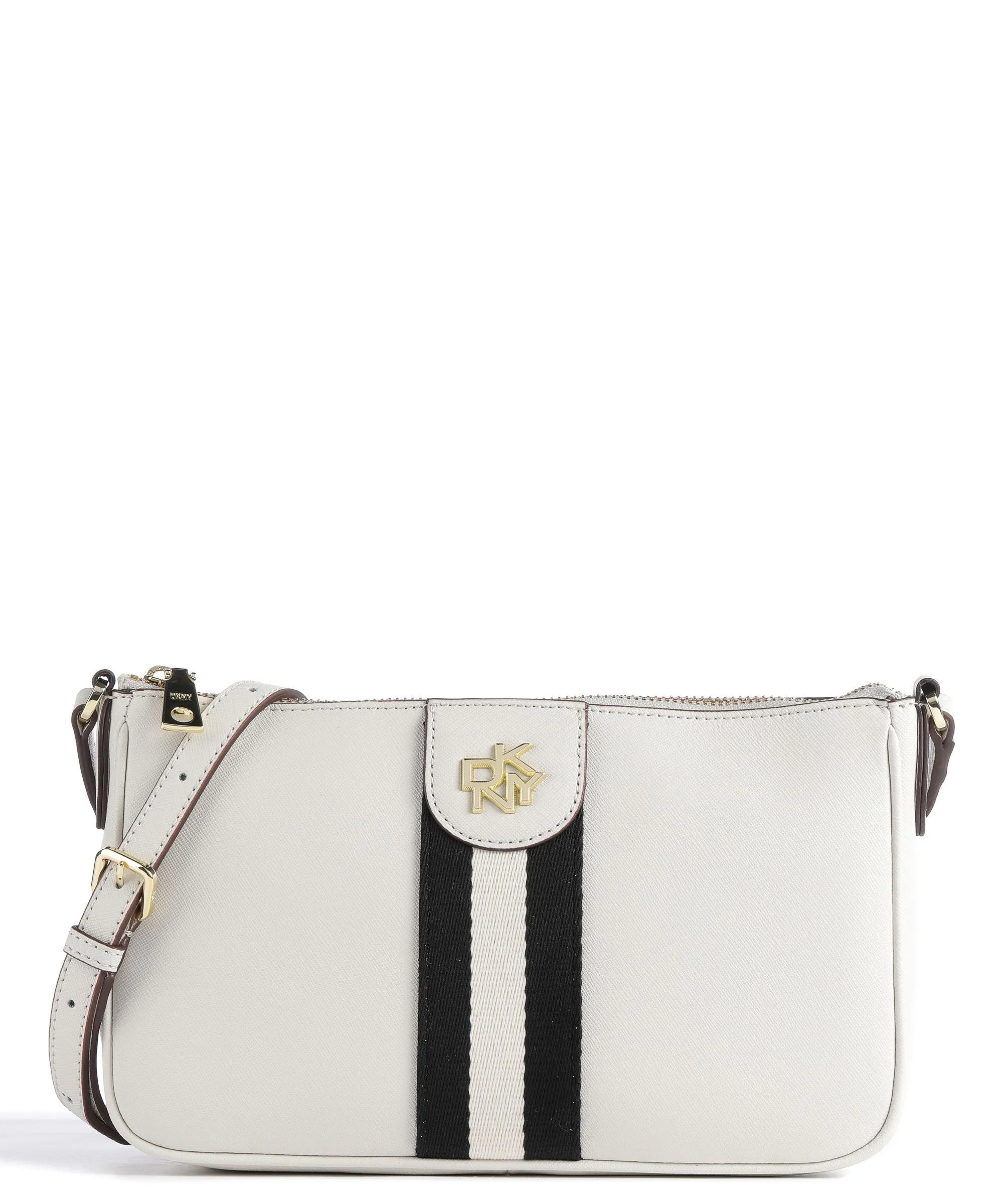  DKNY Carol Borsa a tracolla pelle di vacchetta saffiano avorio  