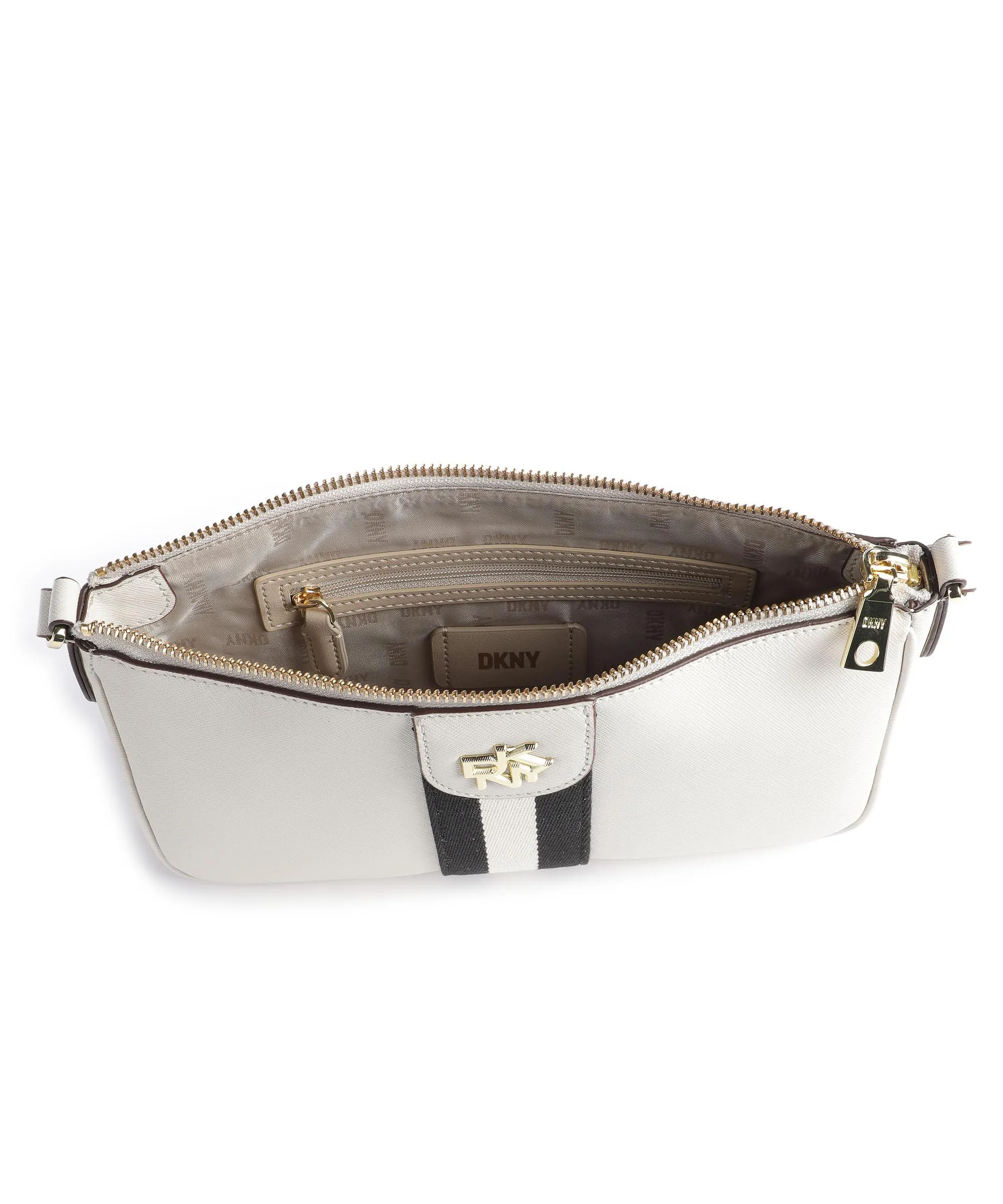  DKNY Carol Borsa a tracolla pelle di vacchetta saffiano avorio  