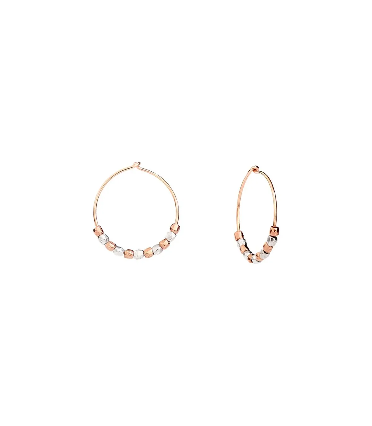 Dodo Orecchini Donna Granelli Cerchi Oro Rosa 9kt Argento DOC1000GRANX0009A