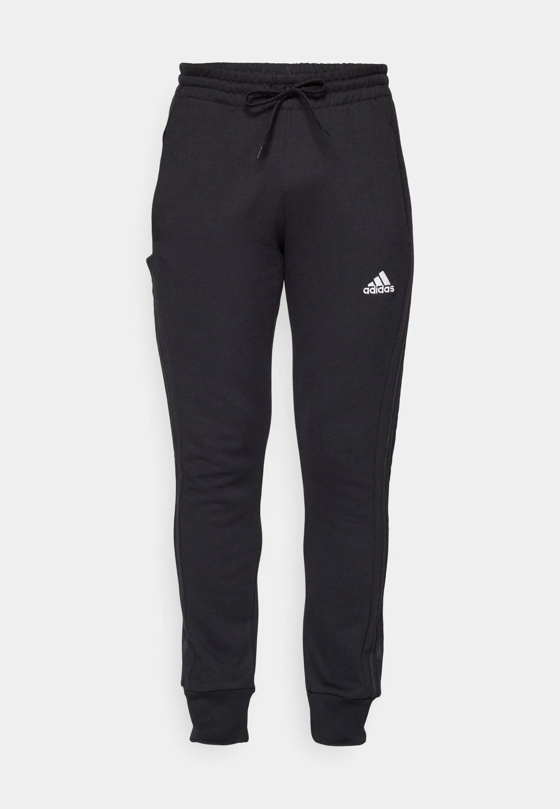 ESSENTIALS FRENCH TERRY TAPERED CUFF 3 STRIPES PANTS - Pantaloni sportivi