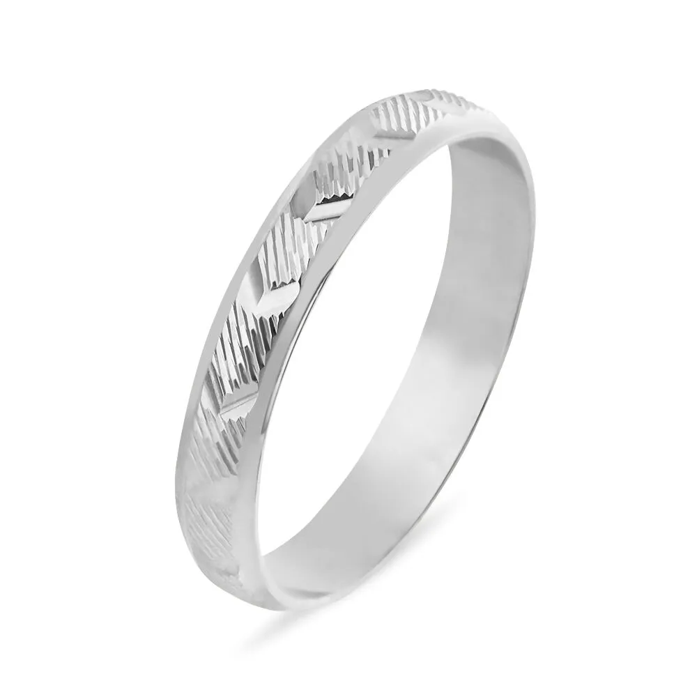 Fede Classica Diamantata 3 mm Oro Bianco 375/1000 1419833