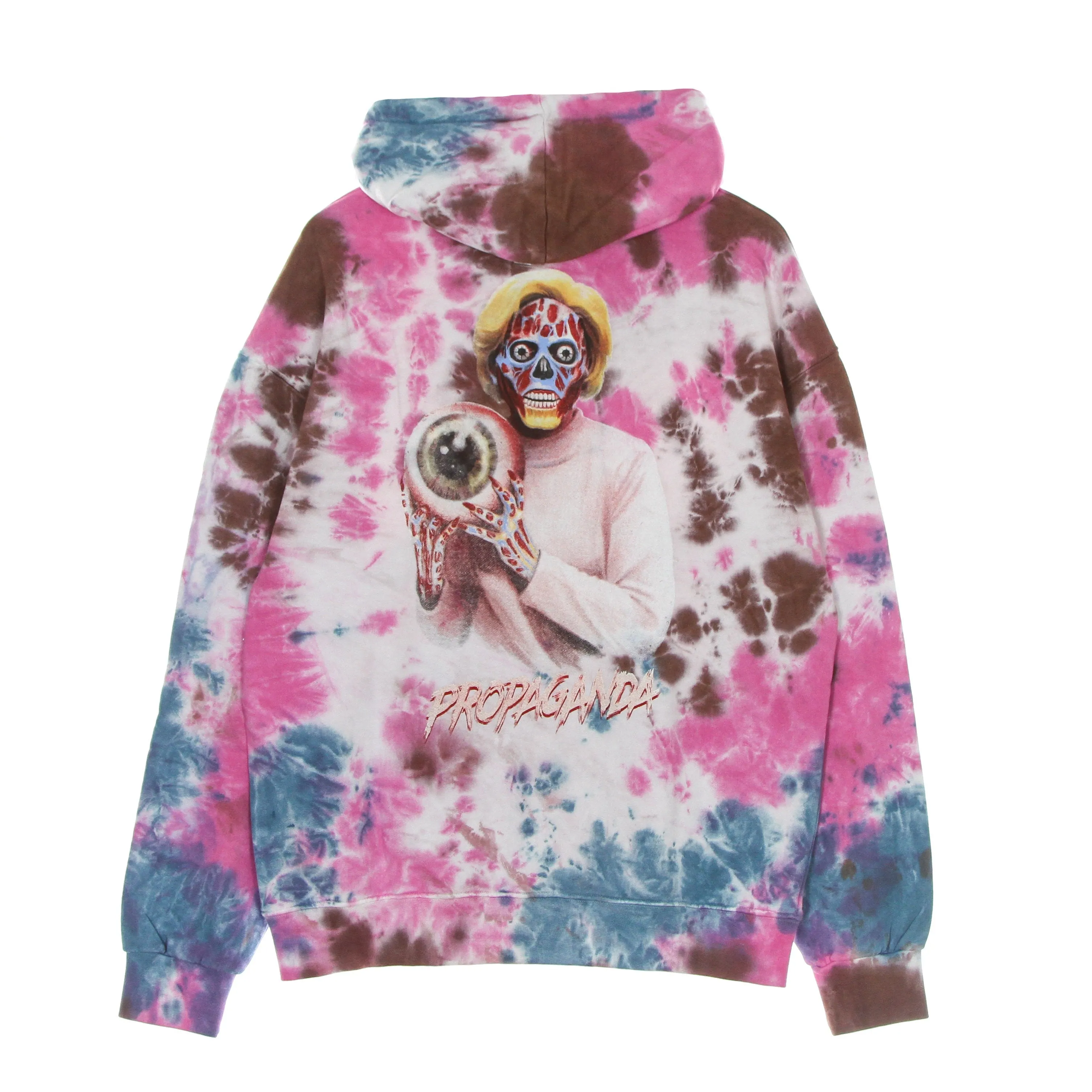 Felpa Cappuccio Uomo Scarful She Hoodie Tie Dye Pink