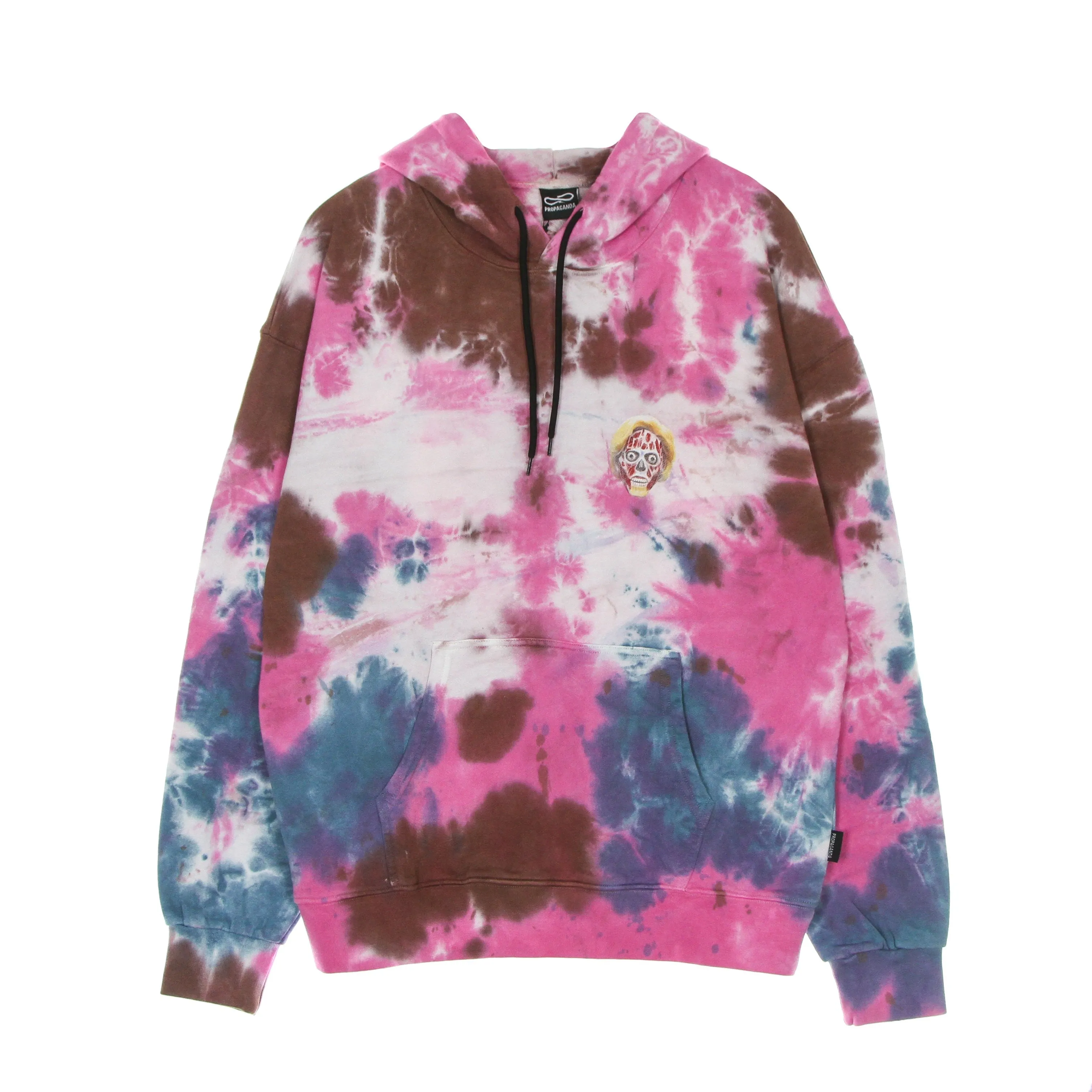 Felpa Cappuccio Uomo Scarful She Hoodie Tie Dye Pink