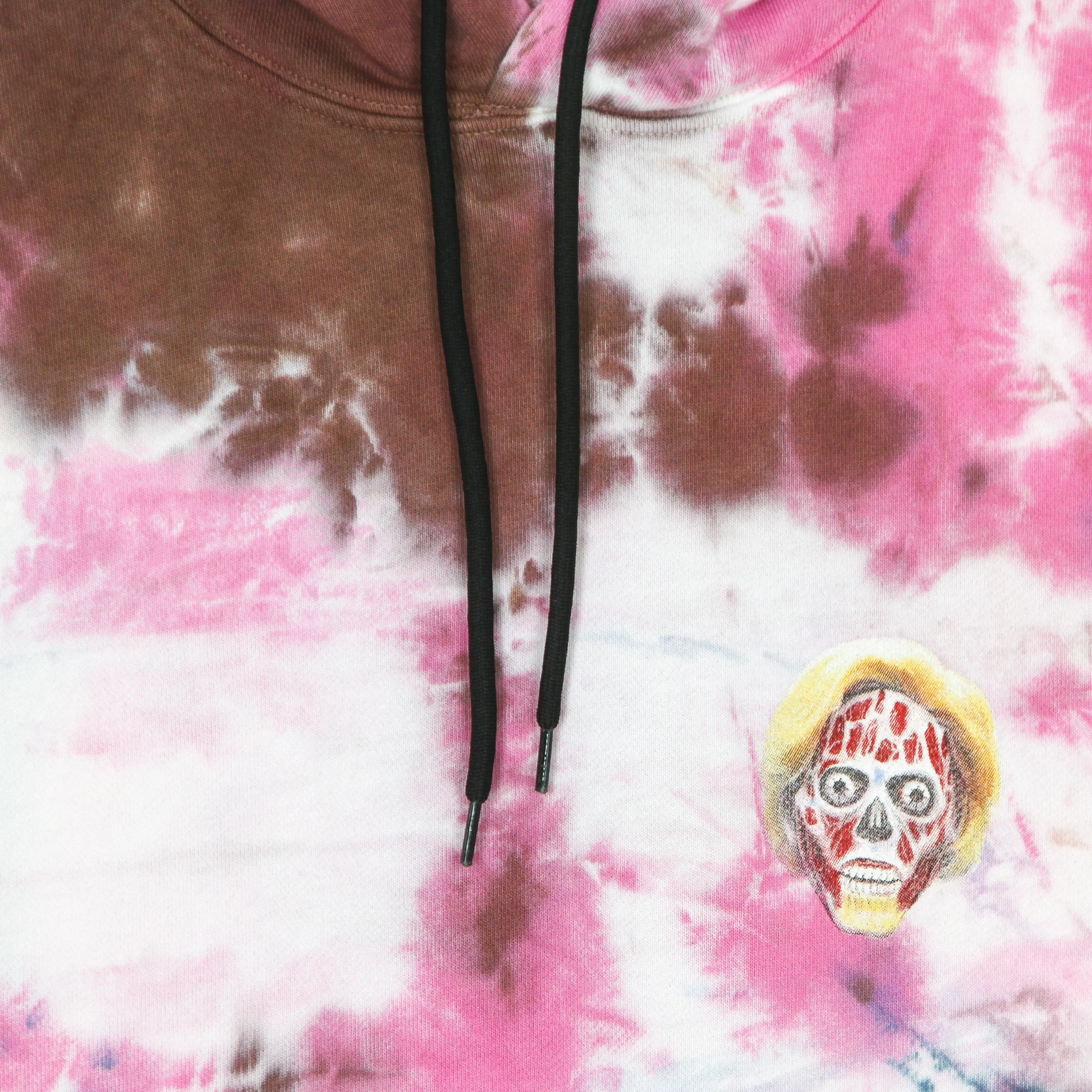 Felpa Cappuccio Uomo Scarful She Hoodie Tie Dye Pink