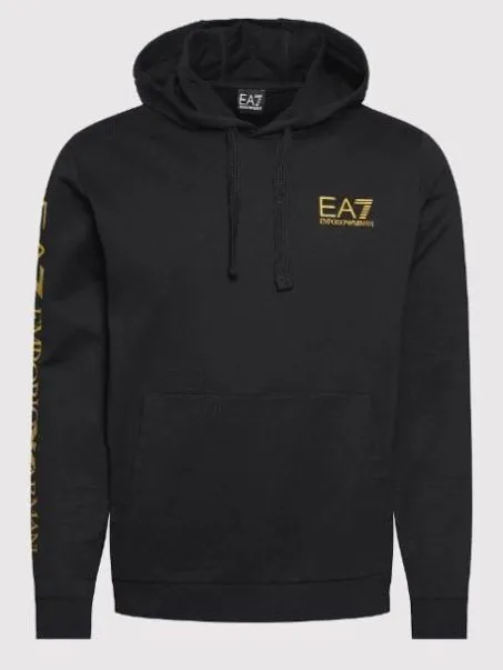 Felpa EA7 Emporio Armani 8NPM18 1203 Nero Oro
