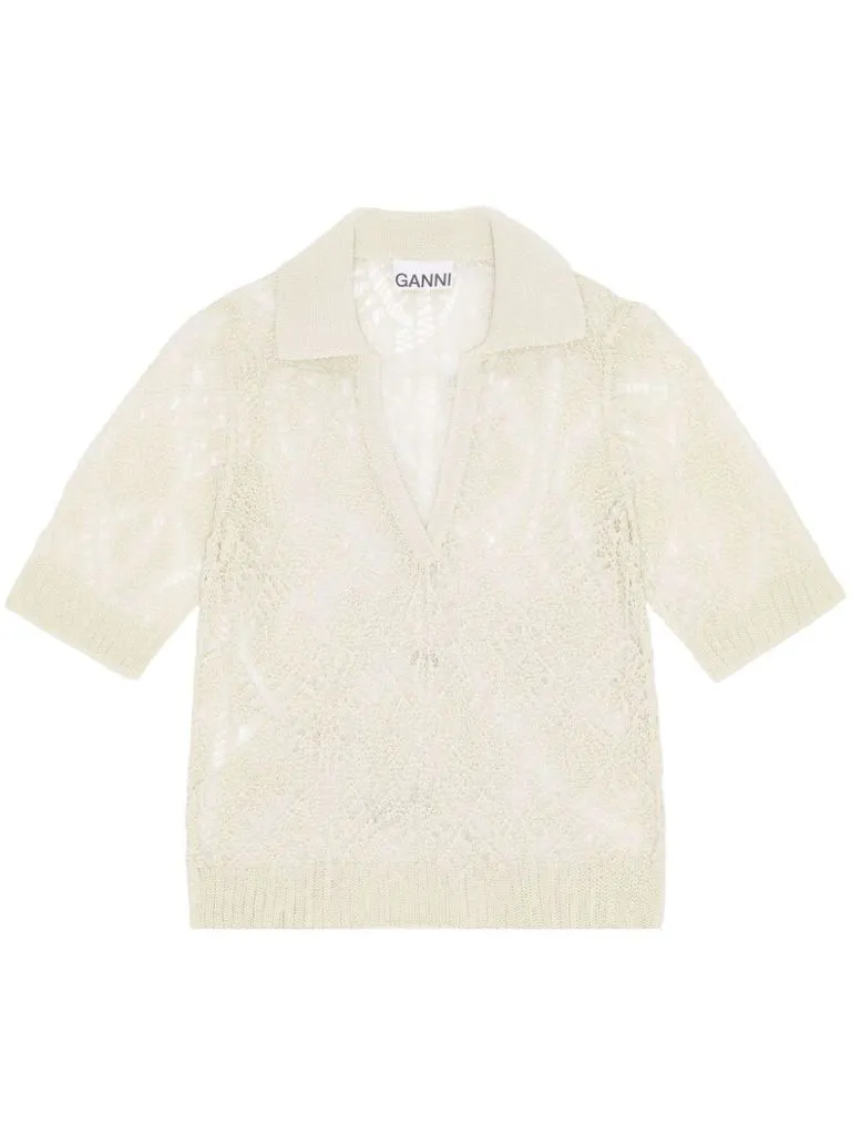 ganni Camicia in pizzo