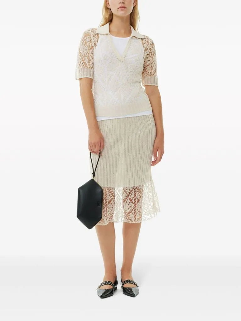 ganni Camicia in pizzo