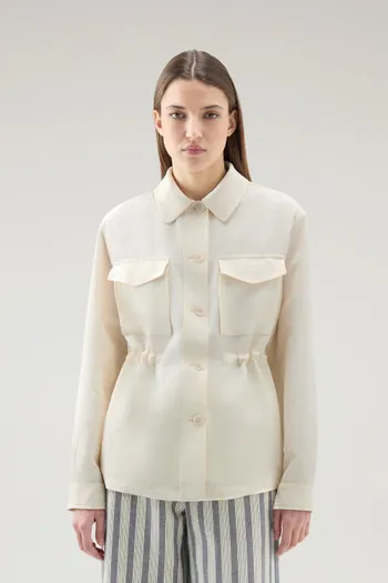 Giacca a camicia in misto lino                                                                                                  