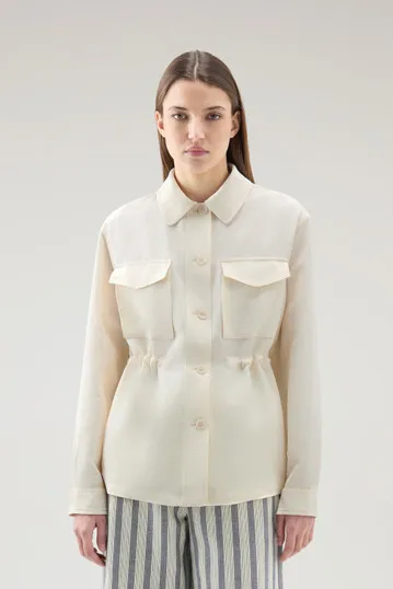 Giacca a camicia in misto lino                                                                                                  