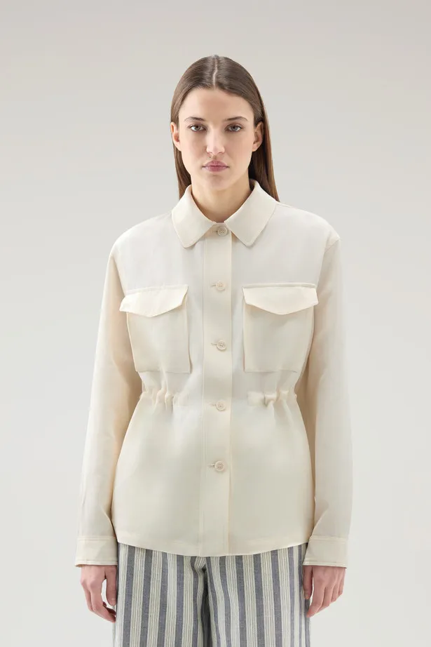 Giacca a camicia in misto lino                                                                                                  