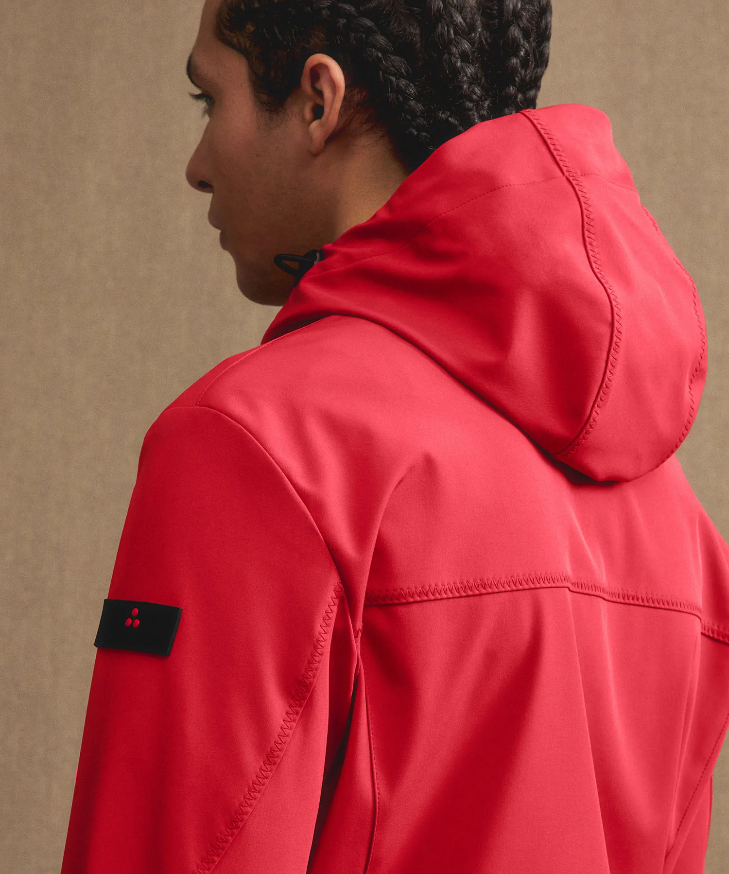 Giacca a vento in tela di nylon stretch