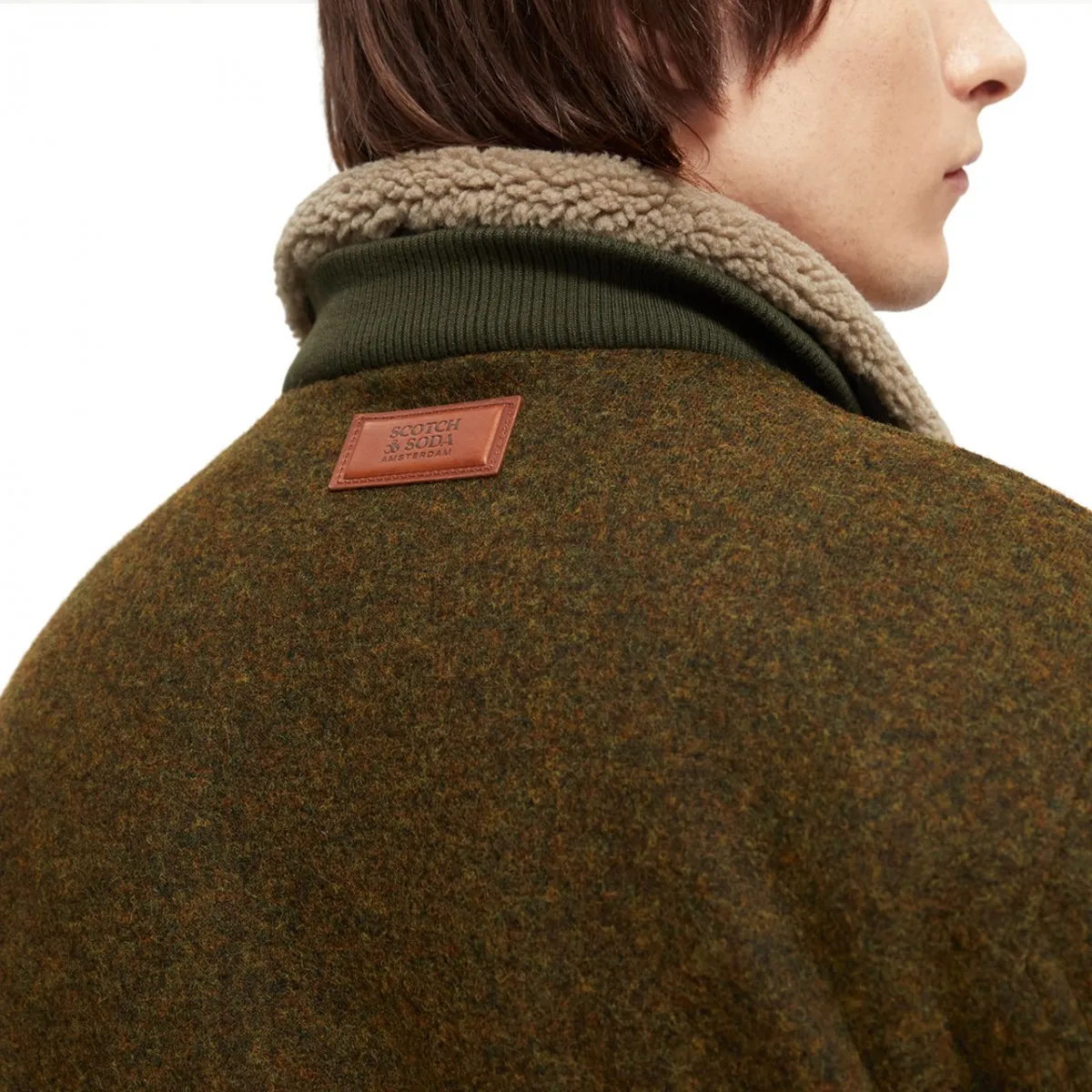 Giacca Aviator In Lana