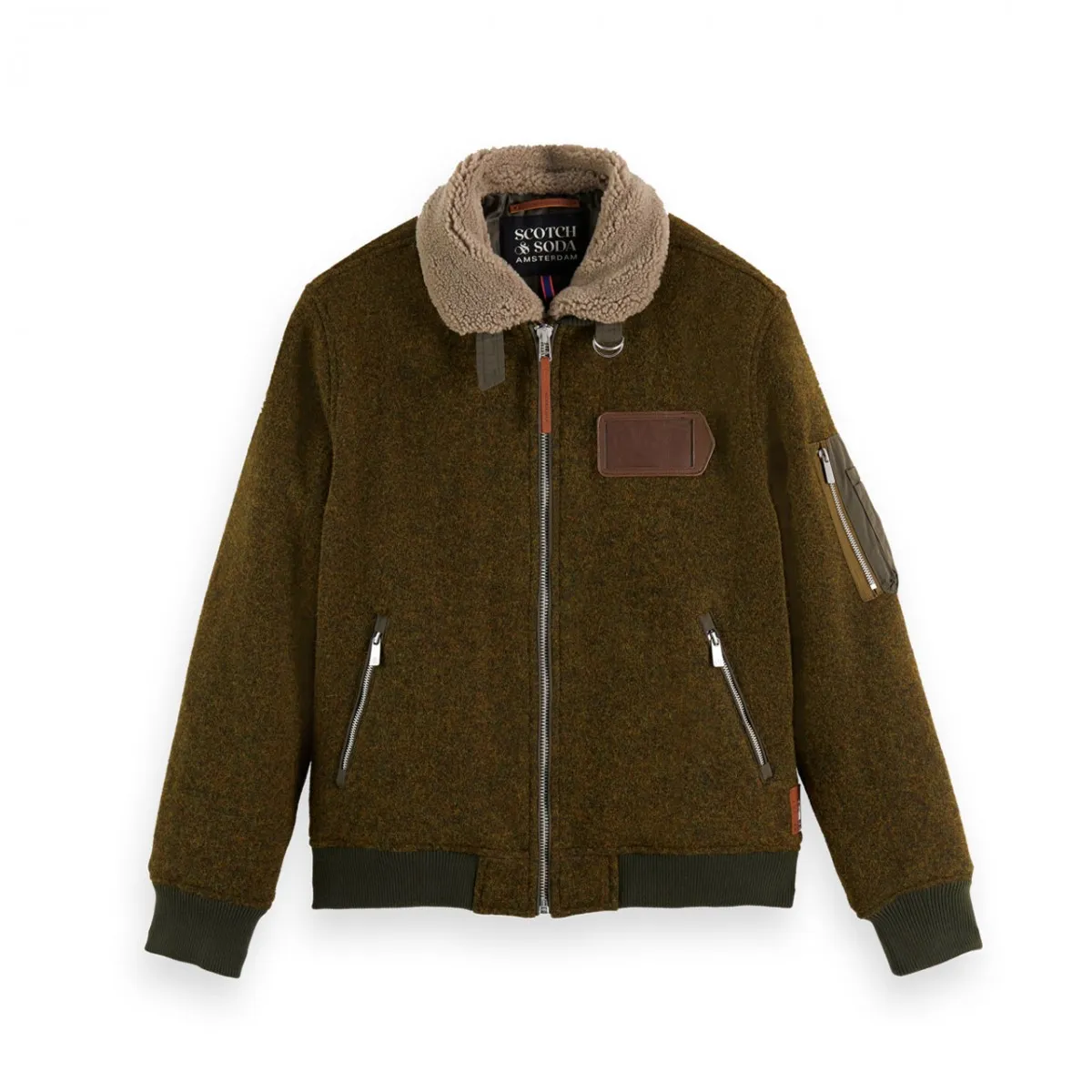 Giacca Aviator In Lana