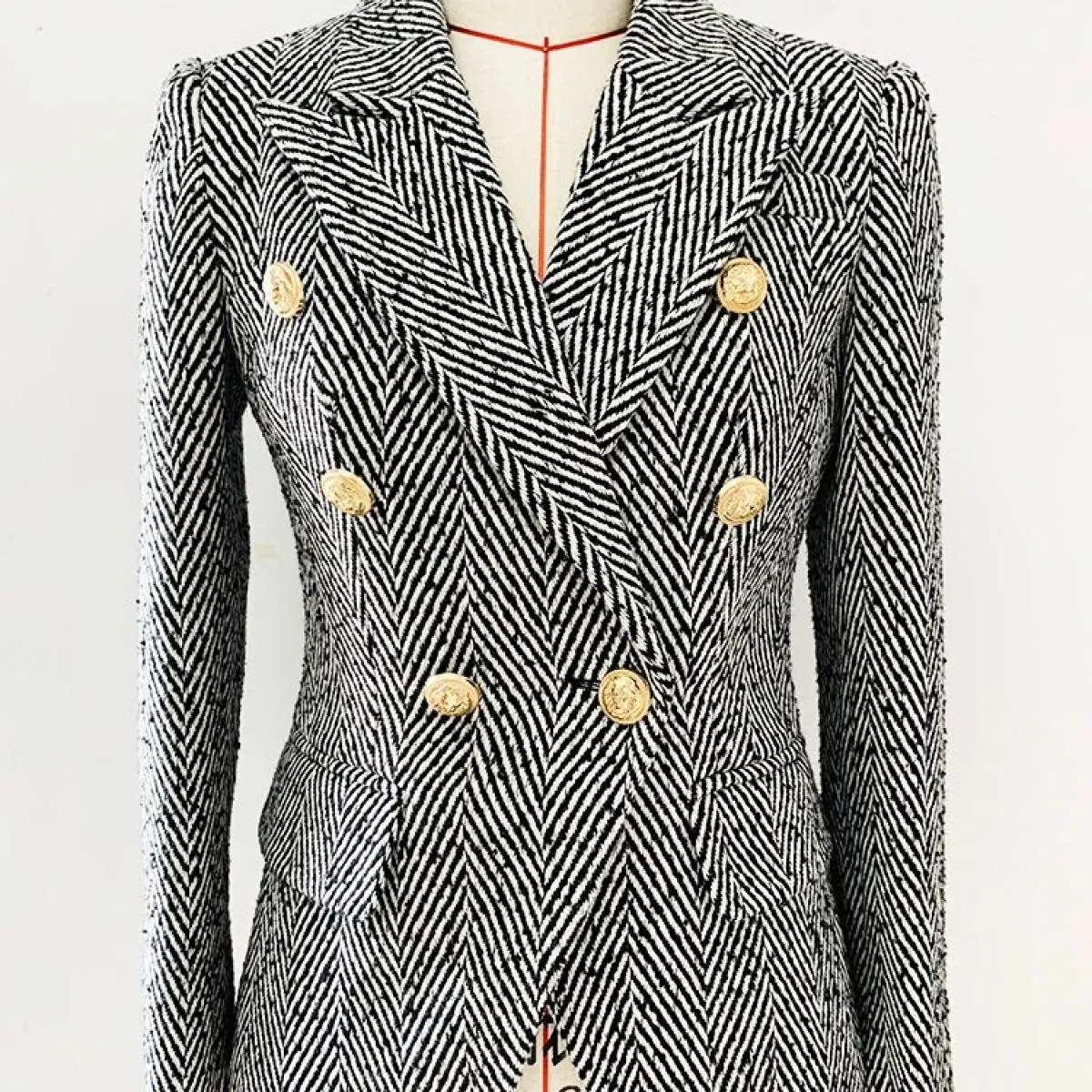 Giacca blazer in tweed Giacca da donna in lana Blazer in lana Tweed Blazer Cappotto in lana alto