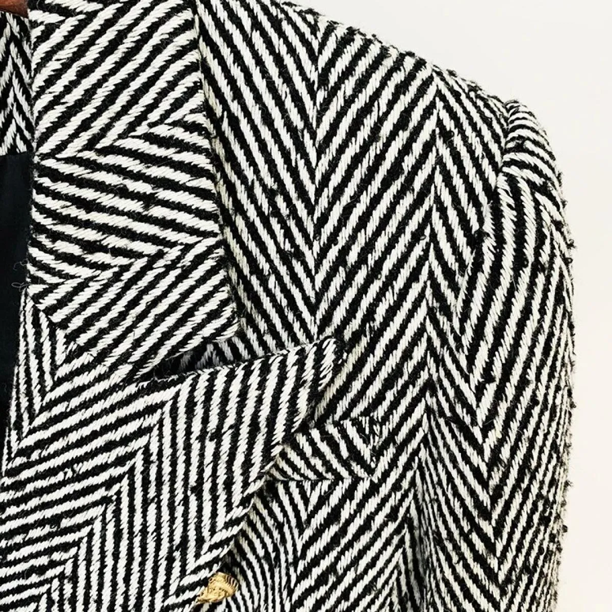 Giacca blazer in tweed Giacca da donna in lana Blazer in lana Tweed Blazer Cappotto in lana alto