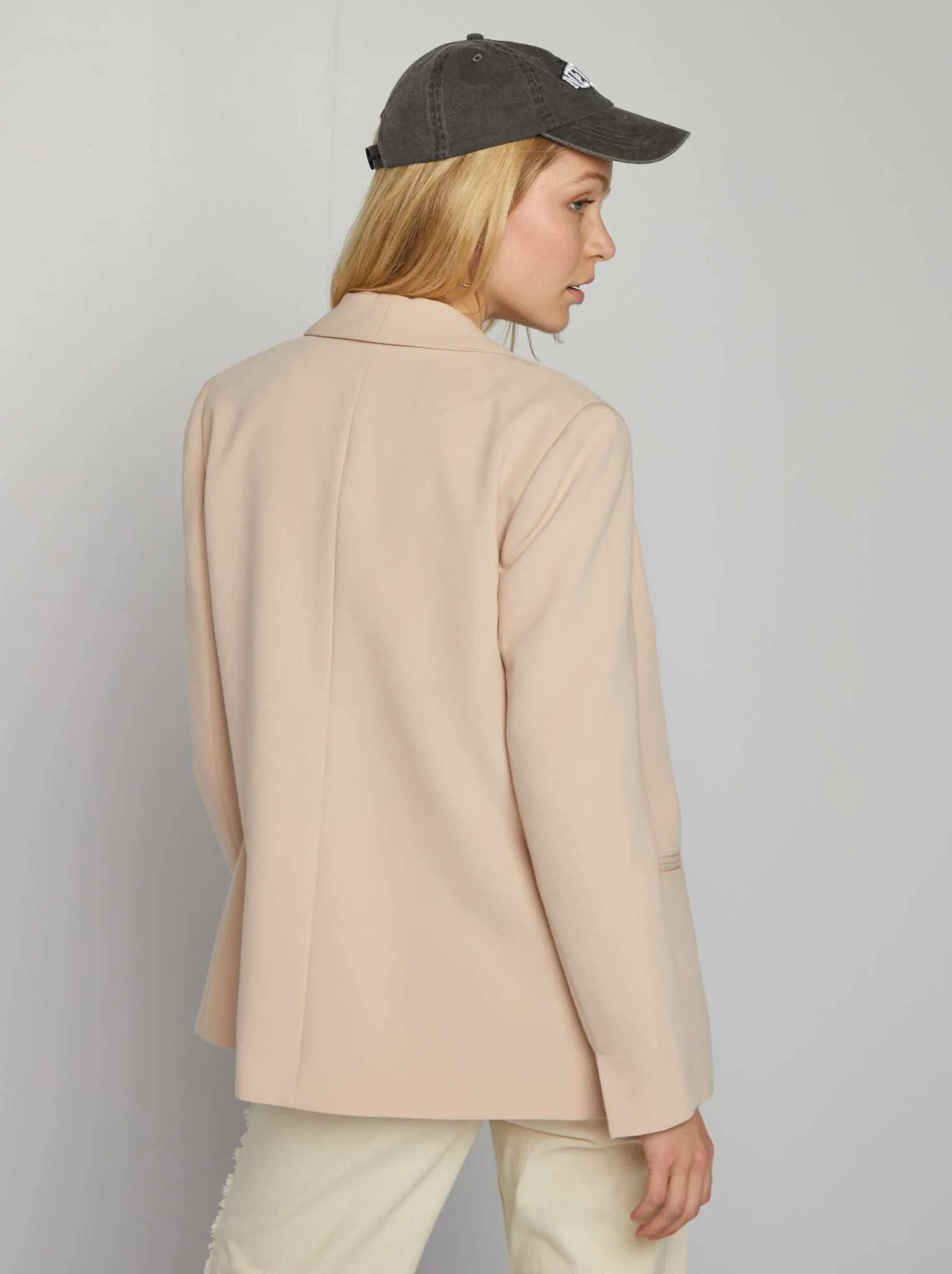 Giacca blazer midi - BEIGE